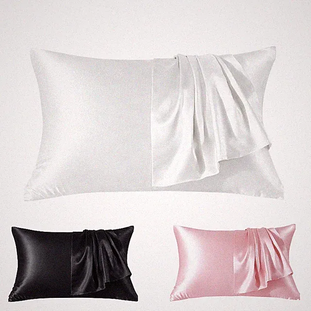 2 Pack Luxury Queen Satin Pillowcases. Cooling, Hair & Skin Friendly