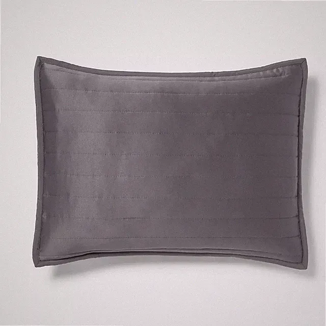 2-Pack Room Essentials - Standard Polyester Satin Sham Gray