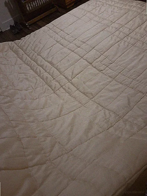 86x92" Queen Satin Vintage Quilted Comforter Beige