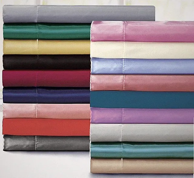 Bibb Home Silky Satin 4 Piece Sheet Set