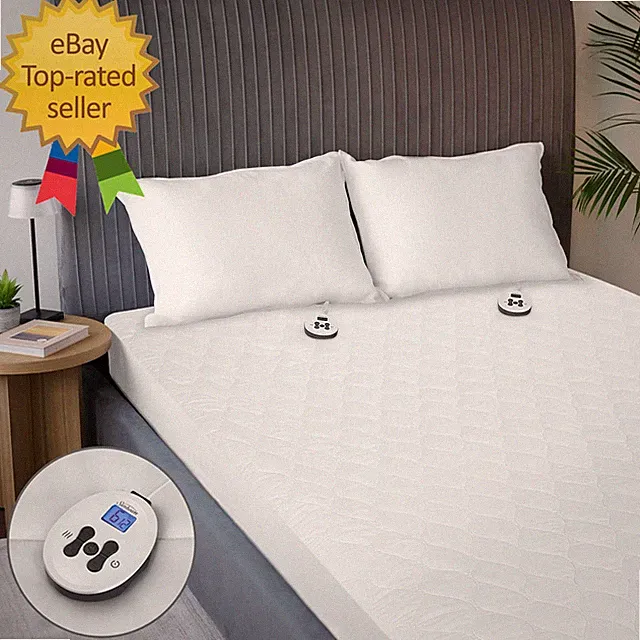 Electric Premium Water Resistant Restful Quilted Heated Mattress Pad, 12 Heat Se