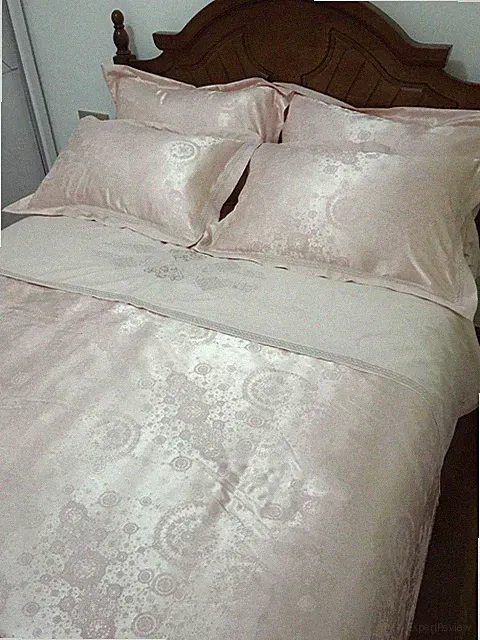 Luxury Floral Embroidery Jacquard Satin Damask Cotton Vintage Duvet Cover Set