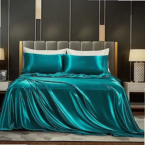 Mulberry Silk Bedding Set SolidColor Silk Duvet Cover Set Twin King Queen Size
