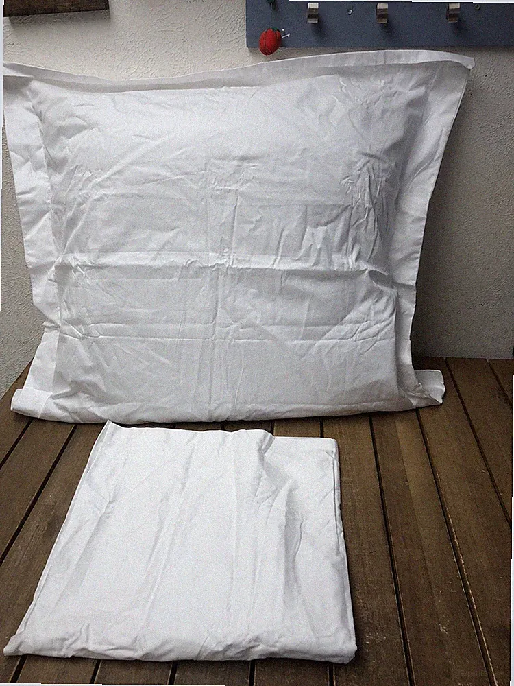 Pair Luxury White Euro Shams 100% Egyptian Satin Cotton 26x26" NWOT