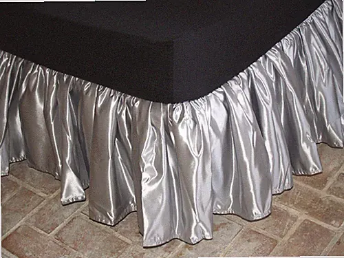 Queen Bridal Satin Bedskirt - Ruffled or Tailored with split corners