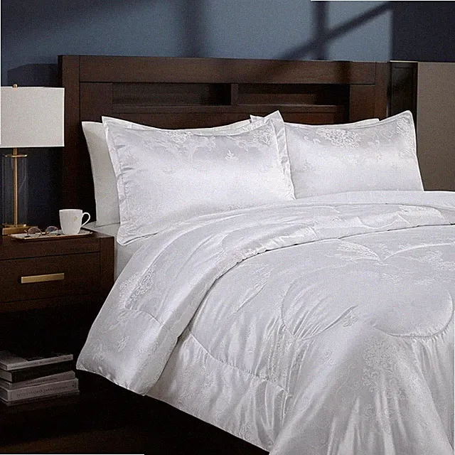 Queen Comforter Set - All Season Bed Comforter Set, 3 Piece Satin Silk Blanke...