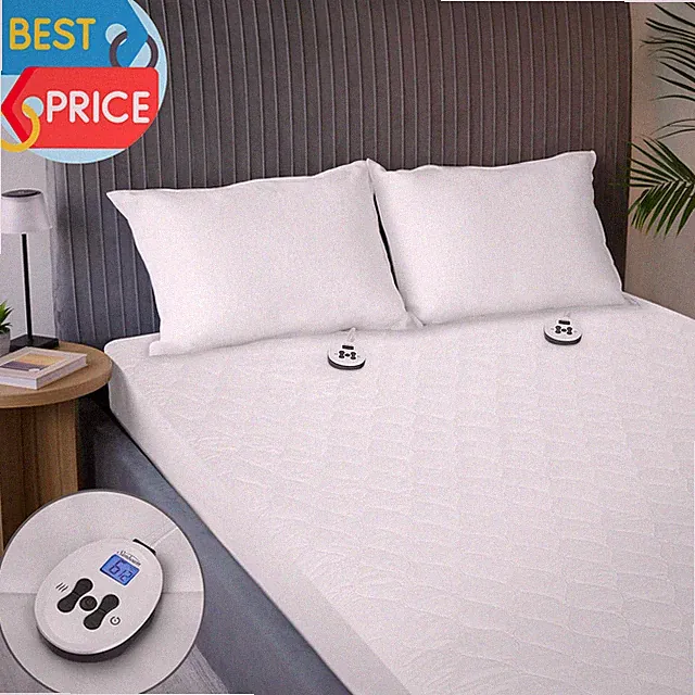 Restful Quilted Water Resistant Heated Mattress Pad - Queen