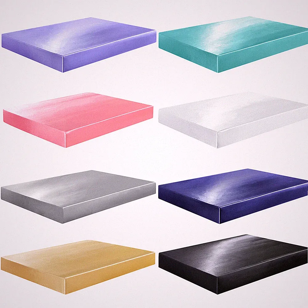 Satin Silk Fitted Sheet with Deep Pocket Twin Full Queen King Soft & Smooth