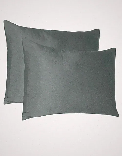 Set of 2 Silky Satin Pillowcase Pillow Case Cushion Cover King 20*36in