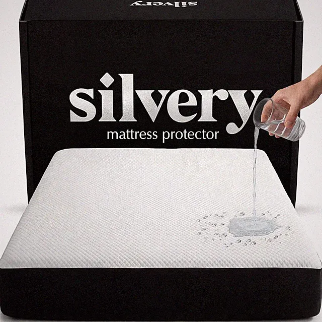Silver Infused Cooling Mattress Protector - Breathable Waterproof Protection aga